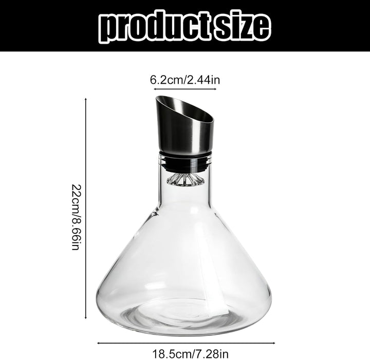 1800ml Wein Dekanter Kristallglas Dekantierer: Wasserfall Design Weinkaraffe Kristallglas, Doppelter
