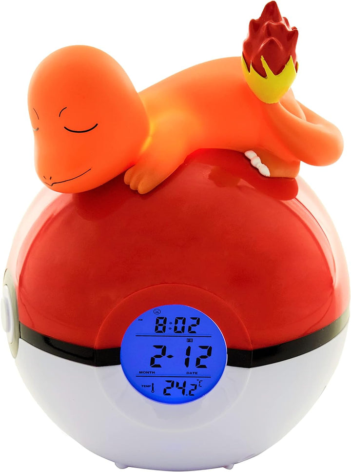 Teknofun - Leuchtender Wecker Pokémon - Salamèche Schläft Auf Einem Pokéball - Multifunktions - Gibt