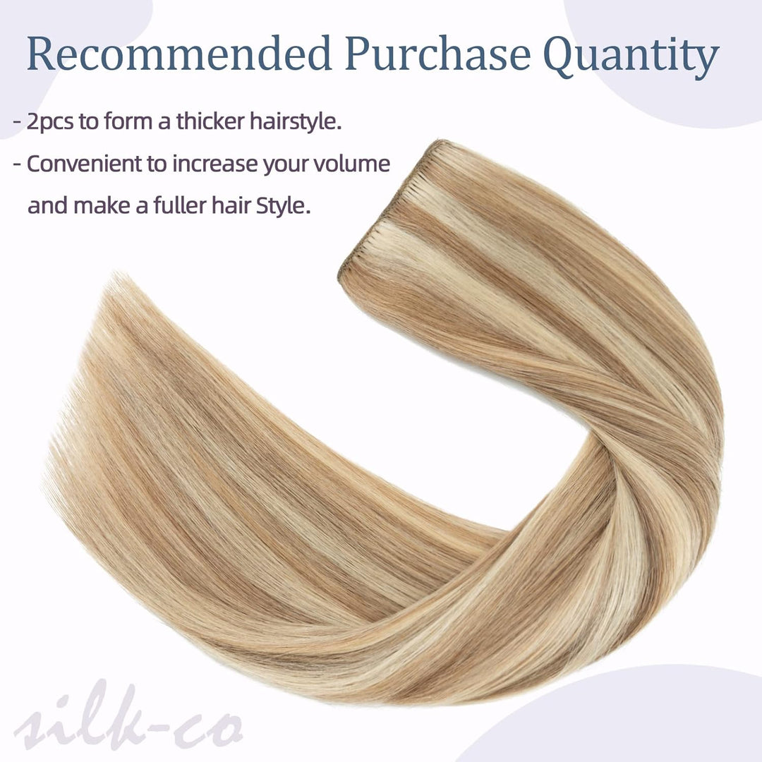 Haarteile Echthaar Clip in Extensions Echthaar 1Pc 5Clips Dick Haarverlängerung 7A Human Hair Weich