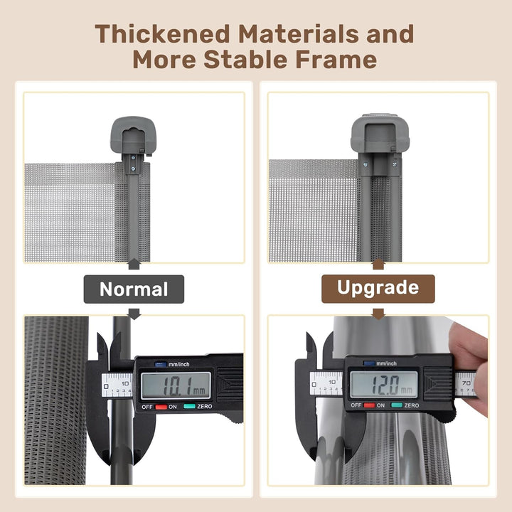 HollyHOME Treppenschutzgitter Ausziehbar 0-300cm,Türschutzgitter Extra Breit, Einhandbedienung, Sich