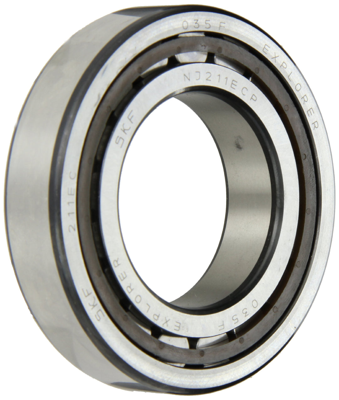 SKF NJ 211 ECP Rundrollenlager, zylinderförmig, 55 ID, Stahl
