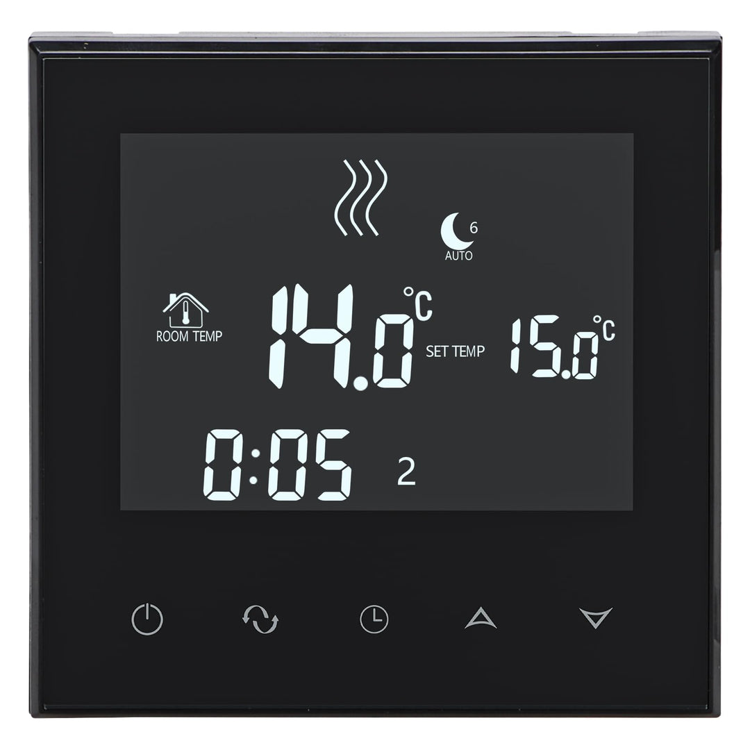 Wengart Home Thermostat programmierbar WG03-4, AC230V Max3A Touchscreen LCD Display Arbeit für Fussb