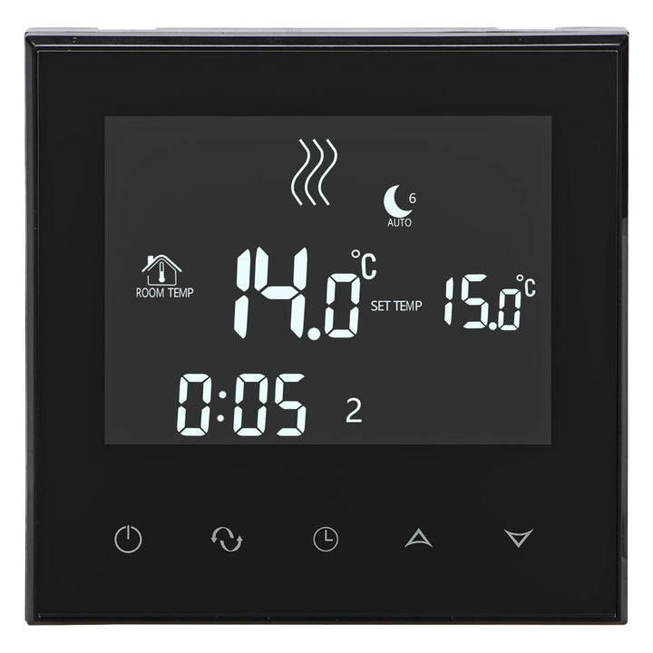 Wengart Home Thermostat programmierbar WG03-4, AC230V Max3A Touchscreen LCD Display Arbeit für Fussb