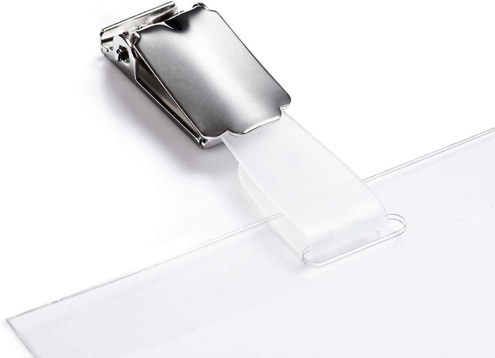 Durable Namensschilder-Set, Namensschilder 60 x 90 mm mit Clip, passende Einsteckschilder auf A4 Dru