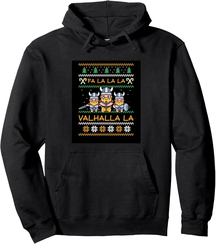 Weihnachts-Valhalla-Weihnachts-Design für nordische Wikinger Pullover Hoodie