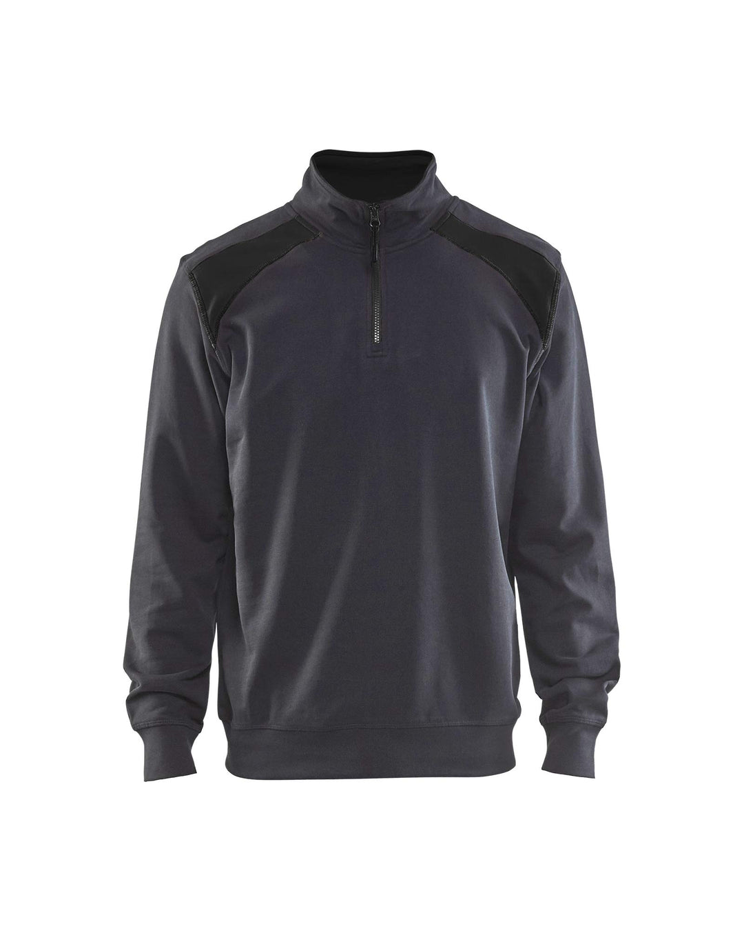Blaklader 3353115896994XL Sweater mit Half-Zip 2-Farbig, Mittelgrau/Schwarz, Grösse 4XL Mittelgrau/S