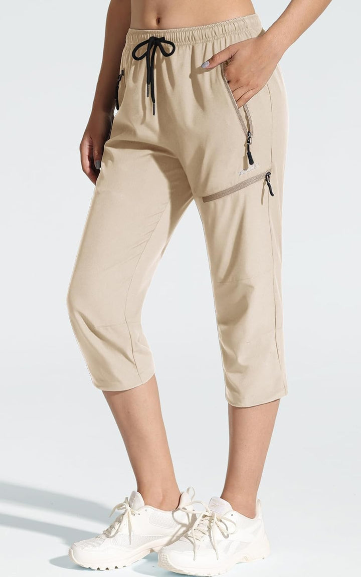 MOCOLY Damen Wanderhose Cargohose Wasserdicht Elastische Outdoorhose Cargo Jogginghose Trekkinghose
