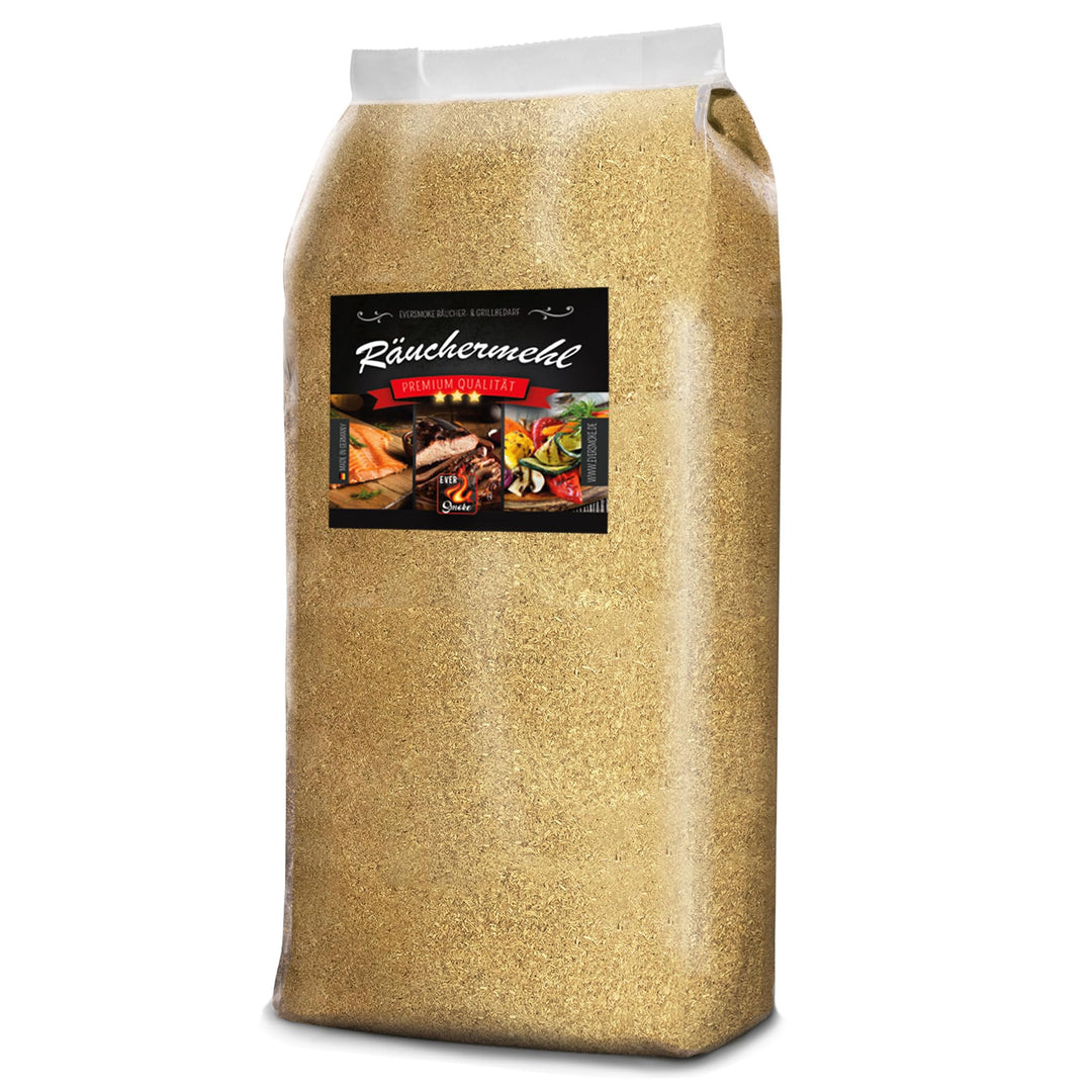 Eversmoke 15kg Premium Räuchermehl & Räucherchips aus Buche - Verschiedene Körnung - zum Heissräuche