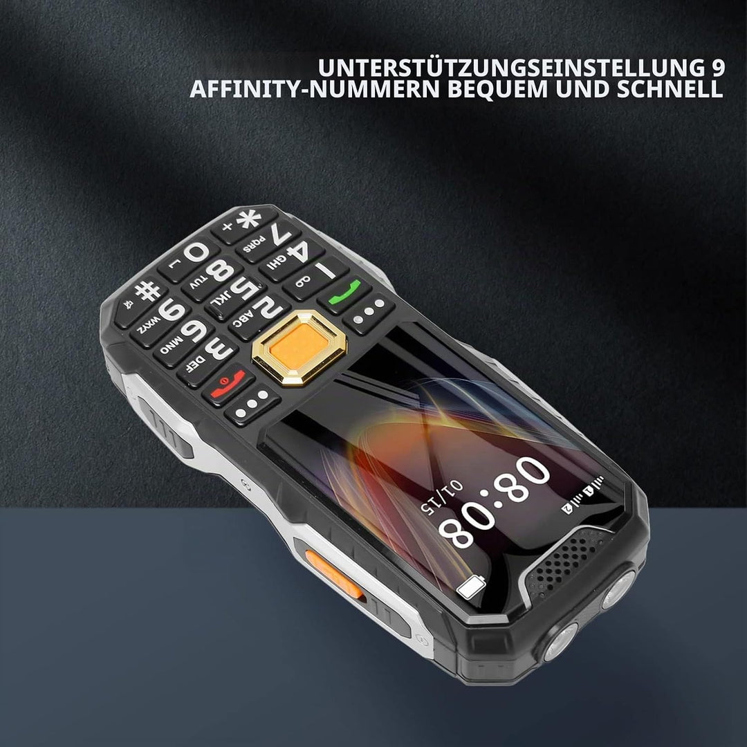 Entsperrtes Mobiltelefon mit Grossen Tasten, SOS-Notfallhilfe, Stereo-Klangqualität, Dual-SIM-Karten