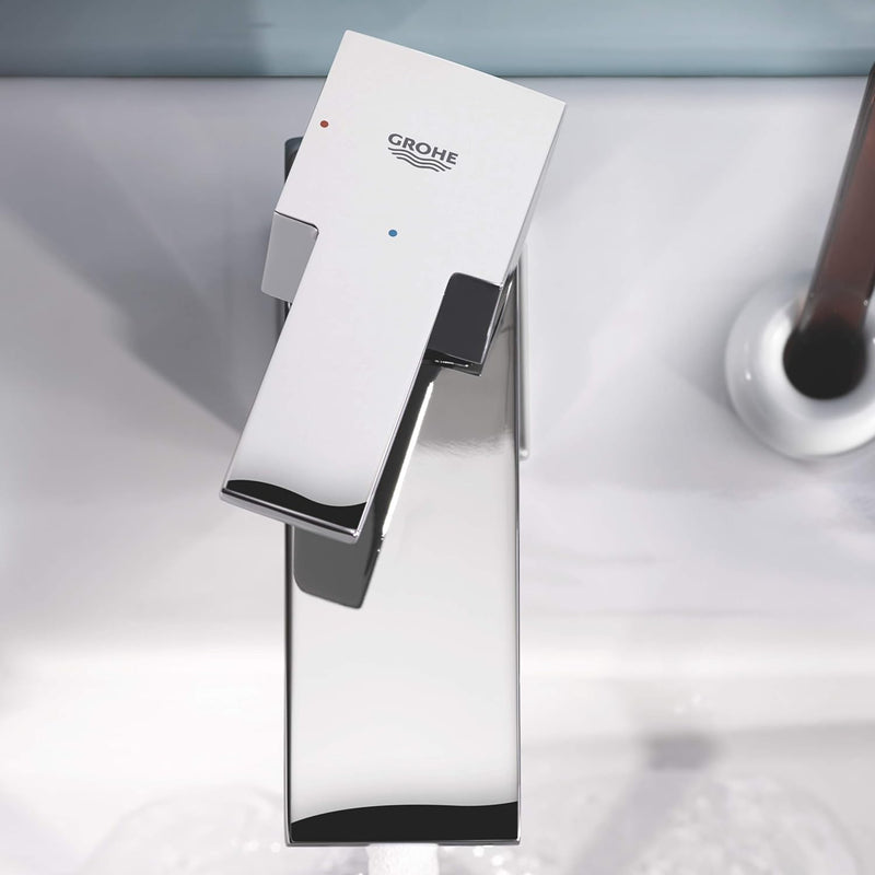 GROHE Sail Cube - Einhand- Waschtischarmatur (wassersparend, Schnell-Montage-System, mit Temperaturb