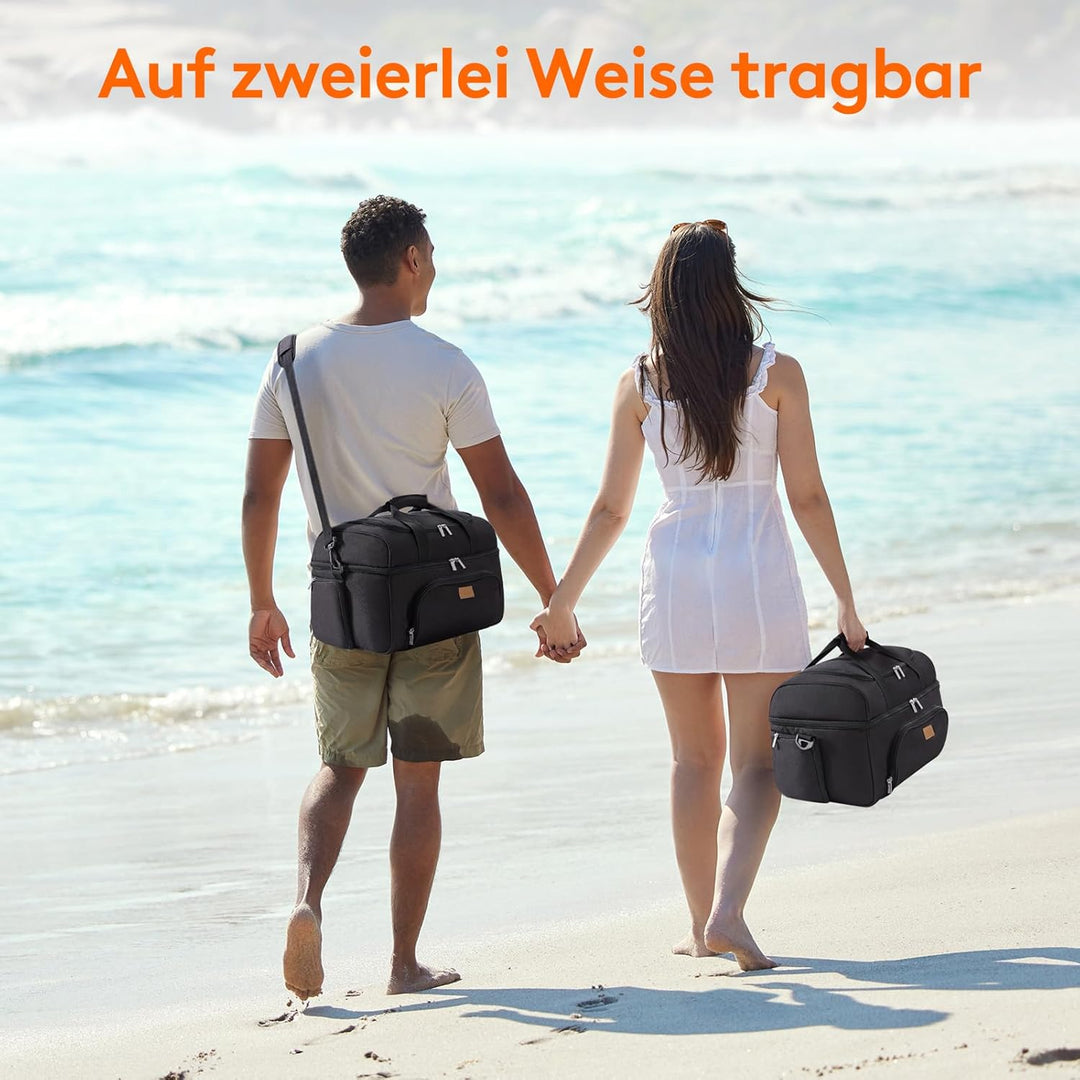 Lifewit Kühltasche Kühlbox Gross Einkaufstasche Faltbar Cooler Bag Sportliche Isoliertasche Double D