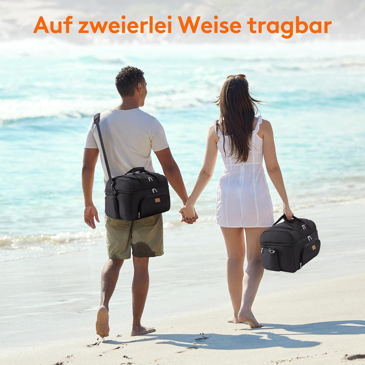 Lifewit Kühltasche Kühlbox Gross Einkaufstasche Faltbar Cooler Bag Sportliche Isoliertasche Double D