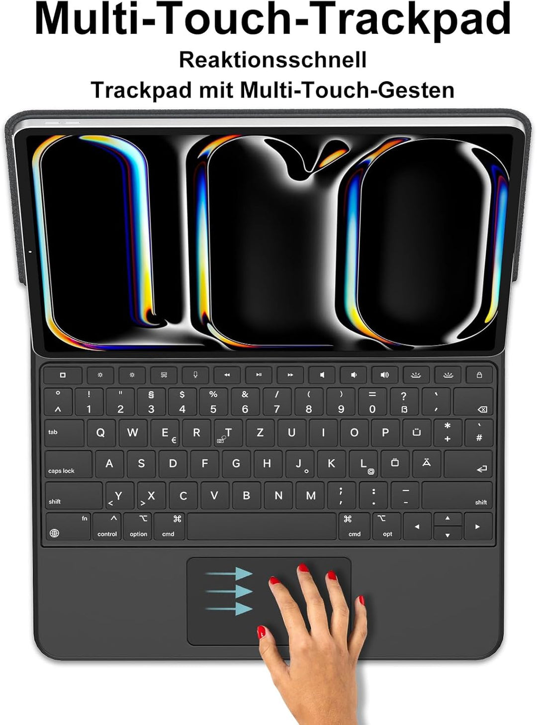 IVEOPPE Magic Keyboard für iPad Pro 13" M5 2025/M4 2024, Präzises Multi-Touch Trackpad, Magnetische