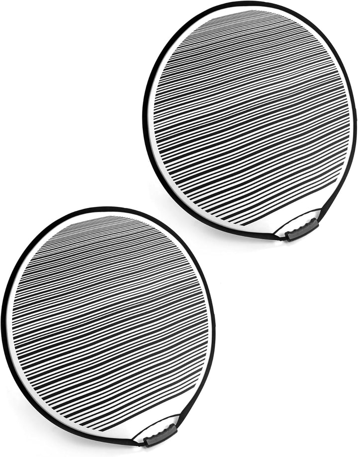 QWORK® 2 Stücke Ausbeulwerkzeug 80cm, Dellenreflektorboard, mit Tasche, Faltbar, für Fix Karosserie