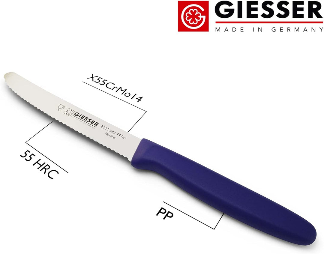 Giesser seit 1776 - Made in Germany - Tomatenmesser 6er Set Halal, lila, nachhaltiger griff, rutschf