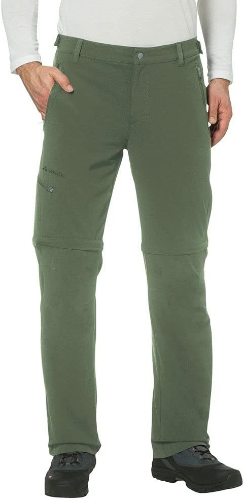 VAUDE Men's Stretch T-Zip Pants II, Hiking Pants Cedar Wood 52, Cedar Wood 52