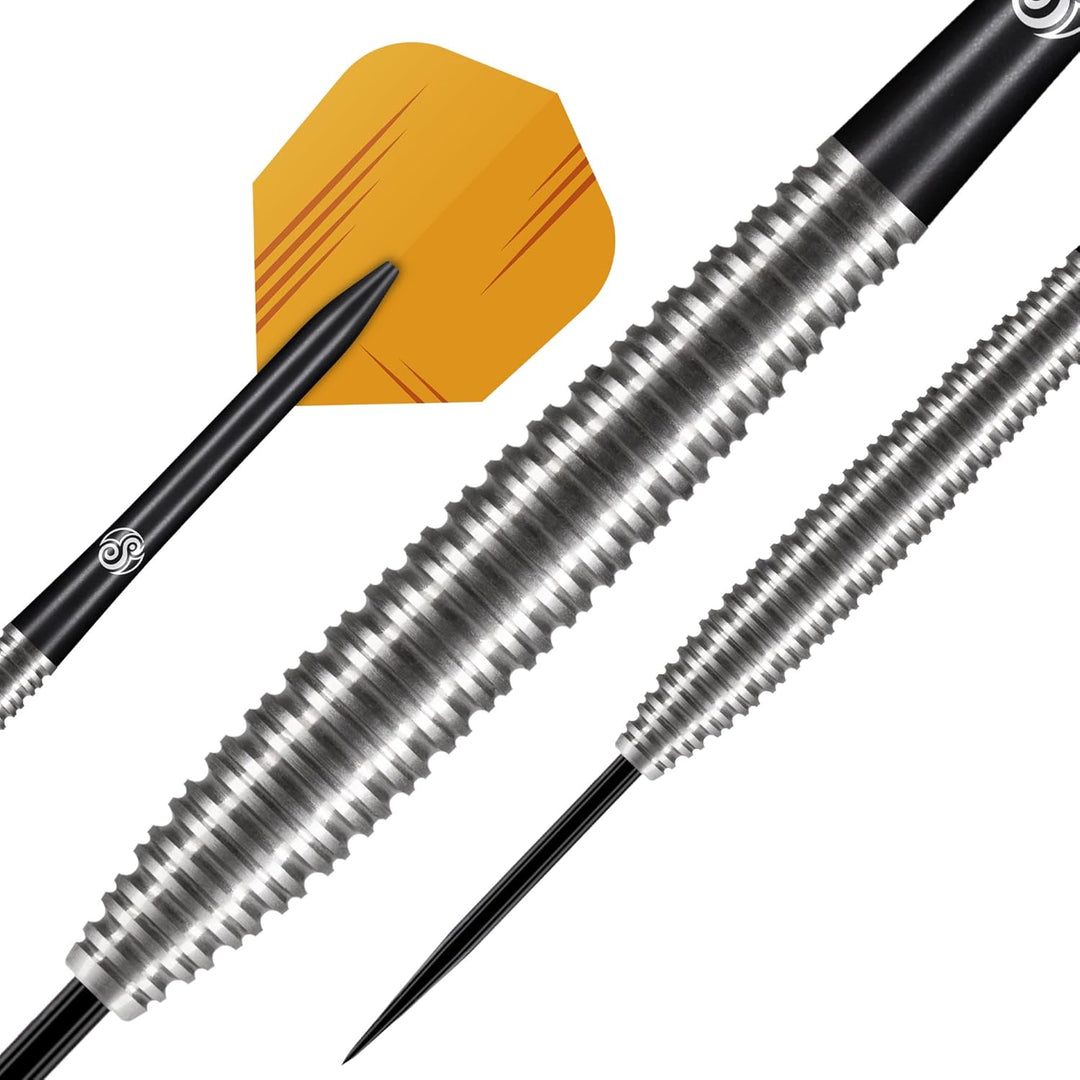 Shot! Darts Zen Dojo-Steel Tip Dart Set-Front Weighted-80% Tungsten Barrels 25.0 Gramm, 25.0 Gramm