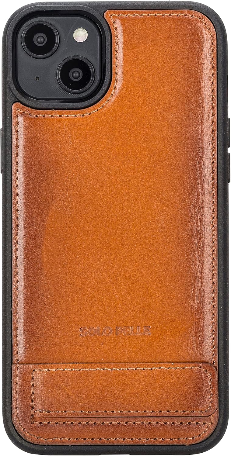 Solo Pelle Lederhülle für das iPhone 14 Plus in 6.7 Zoll Case Leder Hülle Ledertasche Backcover aus