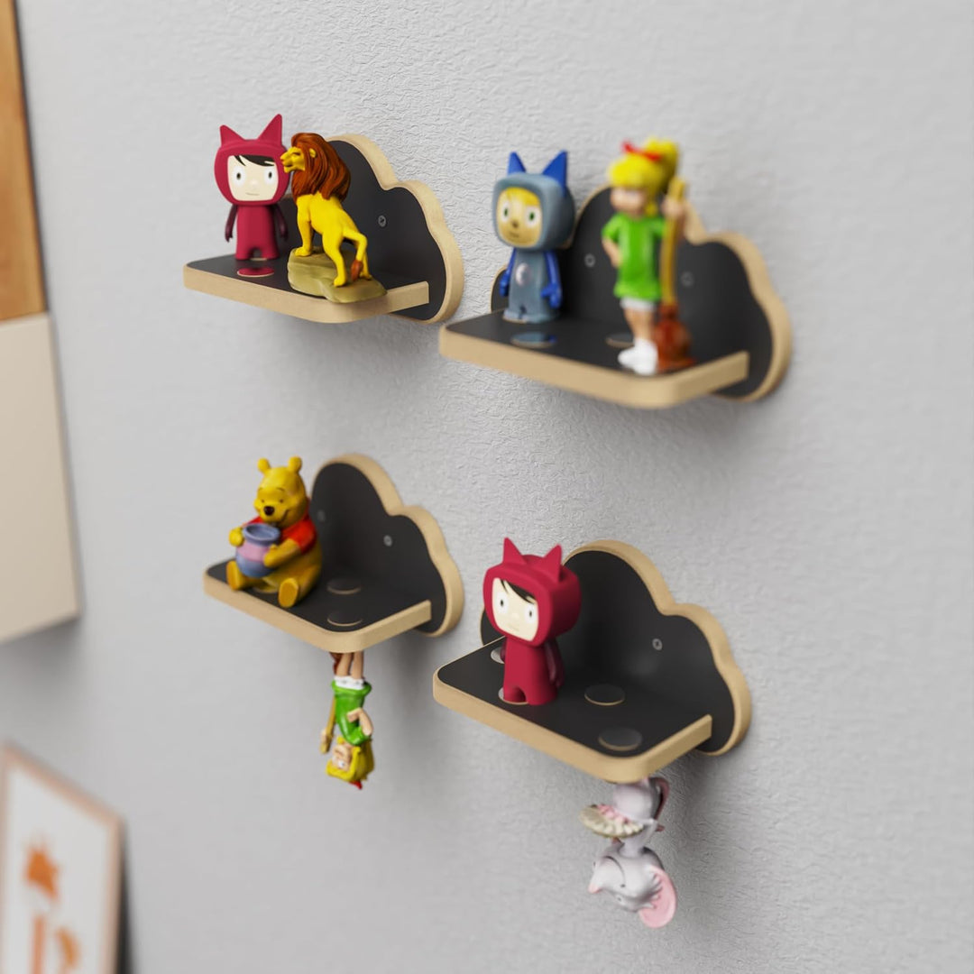 Regal für Toniefiguren, Wandregal für Kinder, Aufbewahrung für Tonies und Tonibox, Kinderregal zur T