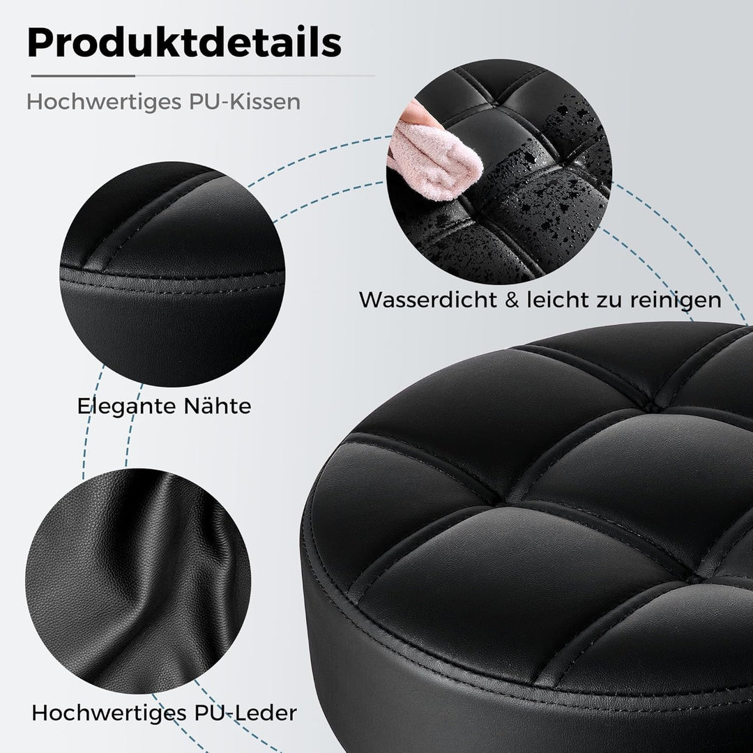 BEWISHOME Rollhocker mit Rollen,Verstellbarer Hocker für hohe Belastungen bis 200 kg,360° Drehhocker
