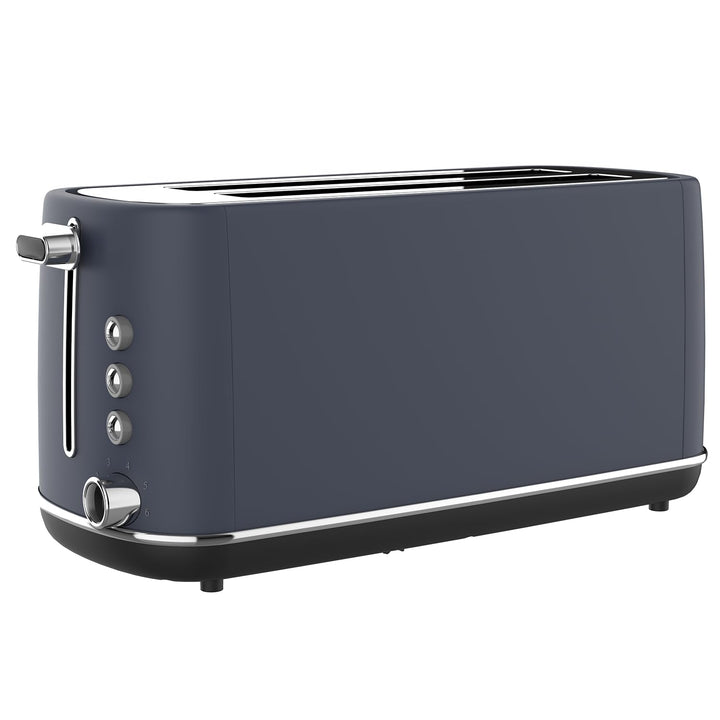 TERRAILLON New Moon langer Toaster, 2 extra grosse Schlitze, 6 Leistungsstufen (1550 W) – Auftauen,