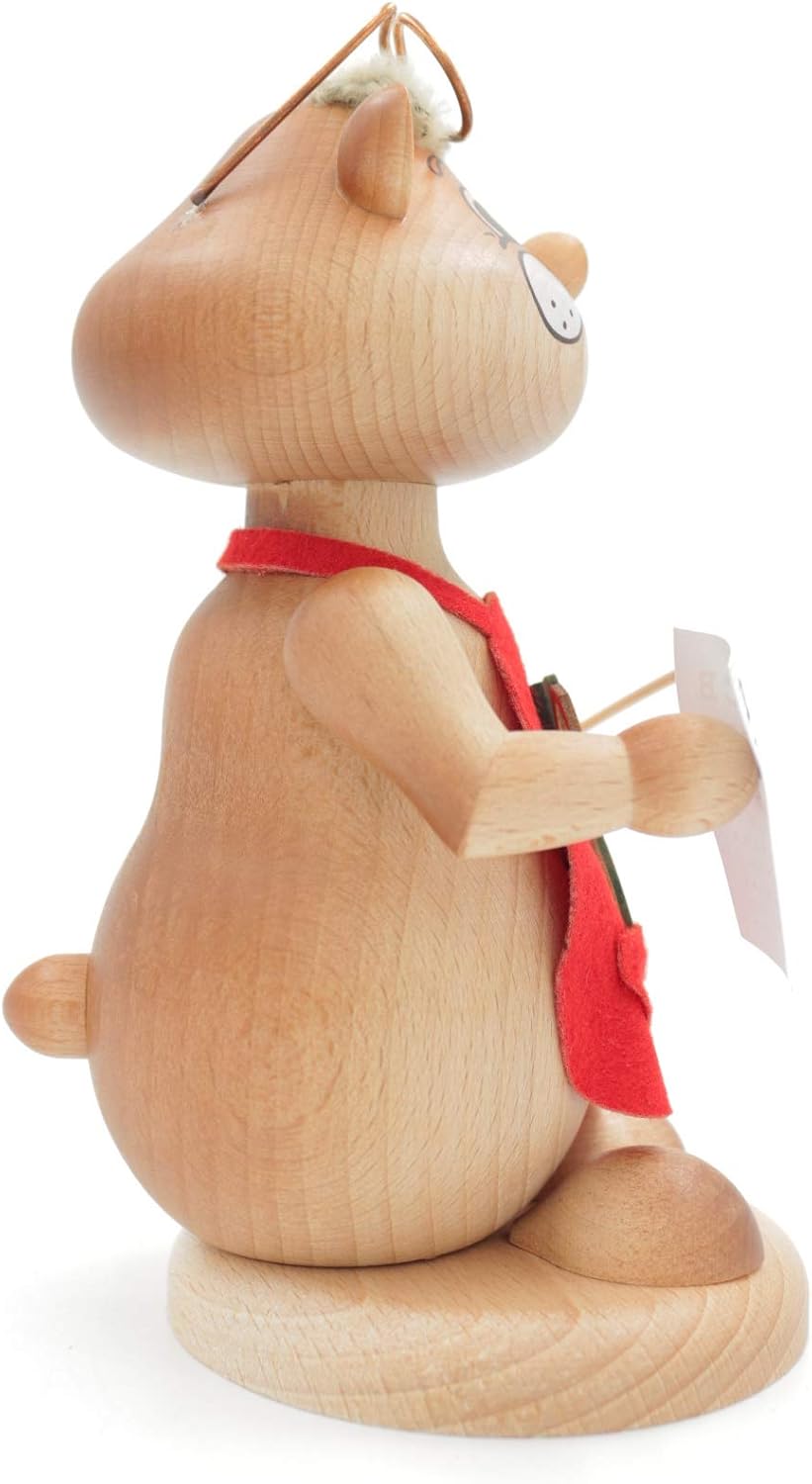 Kuhnert - Erzgebirgische Holzkunst Räuchermann Räucherfigur Hamster 18cm - Optiker