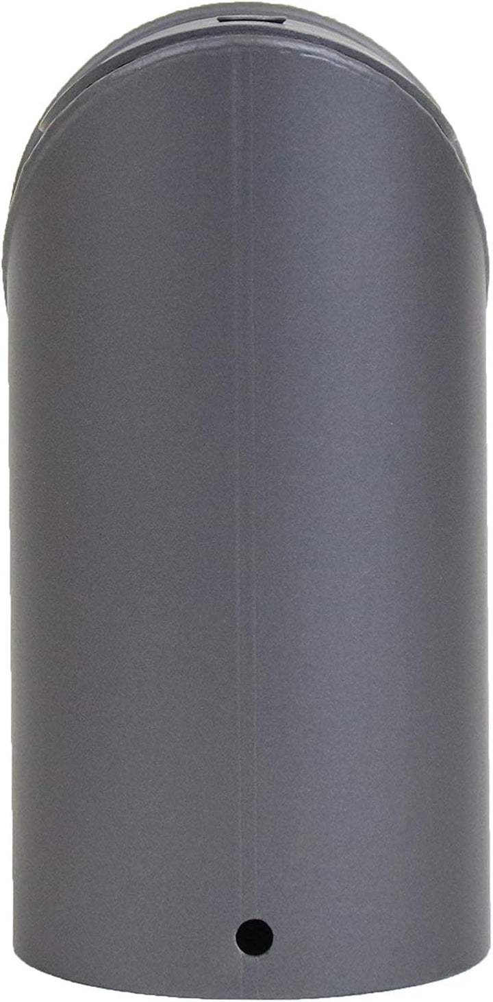 LANZZAS Pelletrohr Bogen 90° 1x abgewinkelt (Spitzwinkel) - Durchmesser 80 mm - Farbe: gussgrau - mi