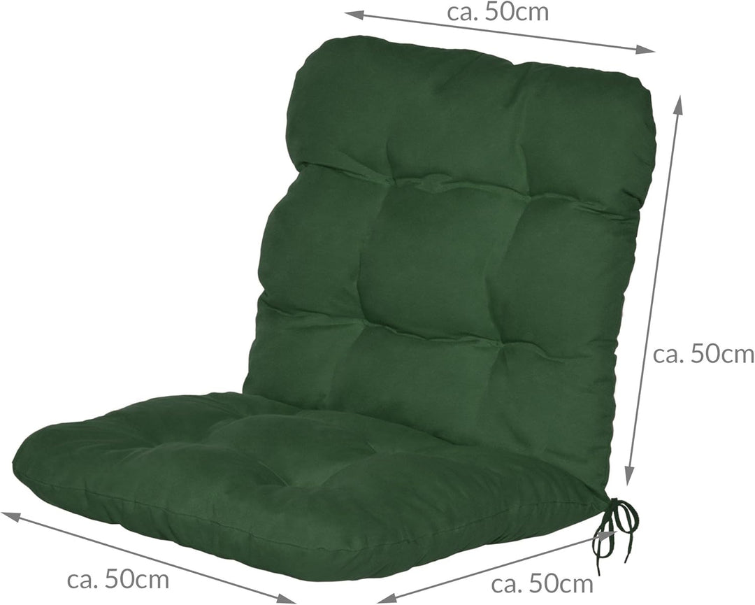 Beautissu 4er Set Niedriglehner Auflagen Set Flair NL Stuhlauflage 100x50x8cm Sitzkissen Niederlehne