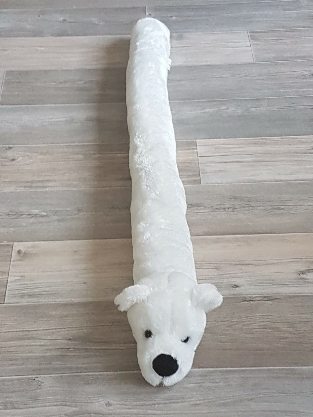 Zugluftstopper Windstopper Türvorleger Zugluft Tiere Plüsch 90cm Energiespar (Eisbär)