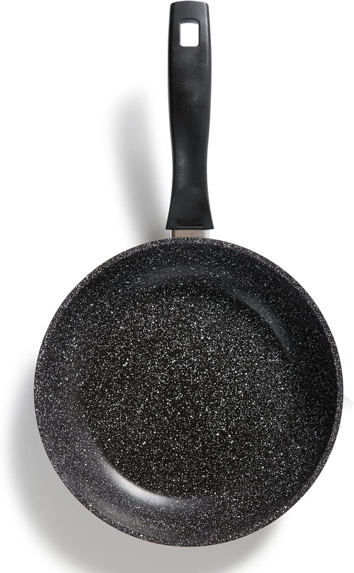 STONELINE Bratpfanne 24 cm, induktionsgeeignet, Aluguss, Antihaftbeschichtung mit echten Steinpartik