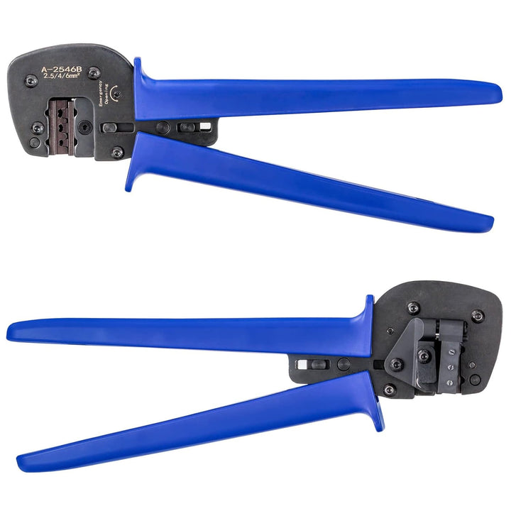hb-digital Profi Crimpzange für Solarstecker Ø 2,5 / 4 / 6 mm² Querschnitt Solar-Kontaktlamellen Prä