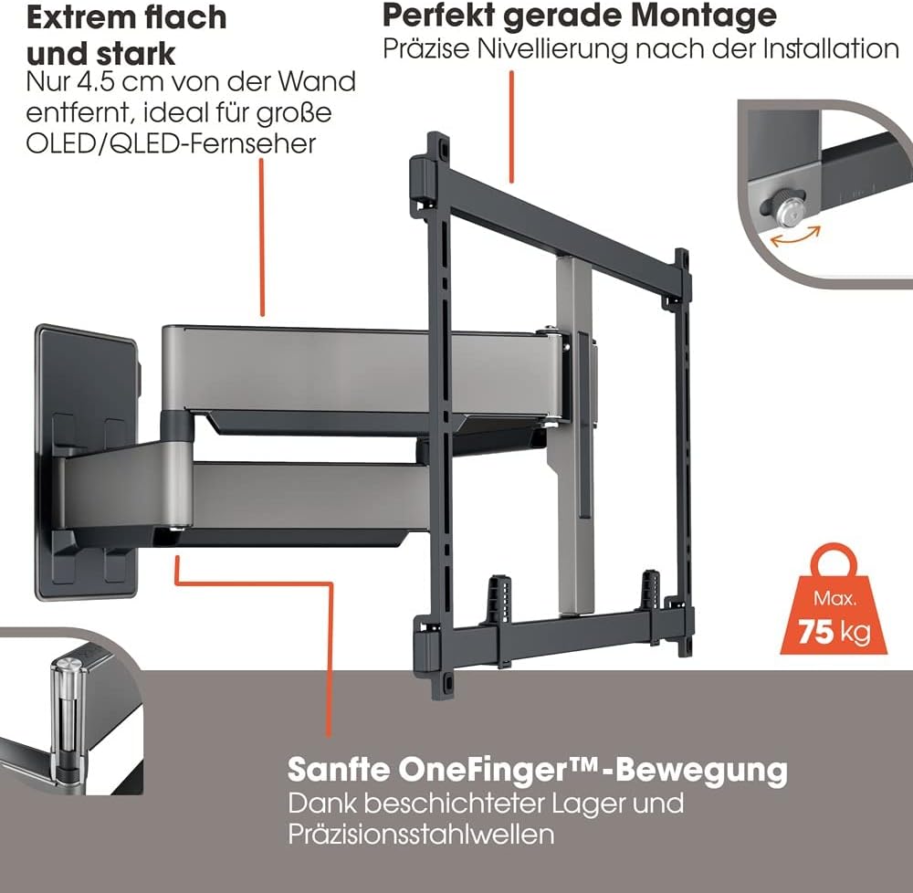 Vogel's Elite TVM 5855 Schwenkbare TV-Wandhalterung & Elite TVM 5605 Extrem Flache TV-Wandhalterung