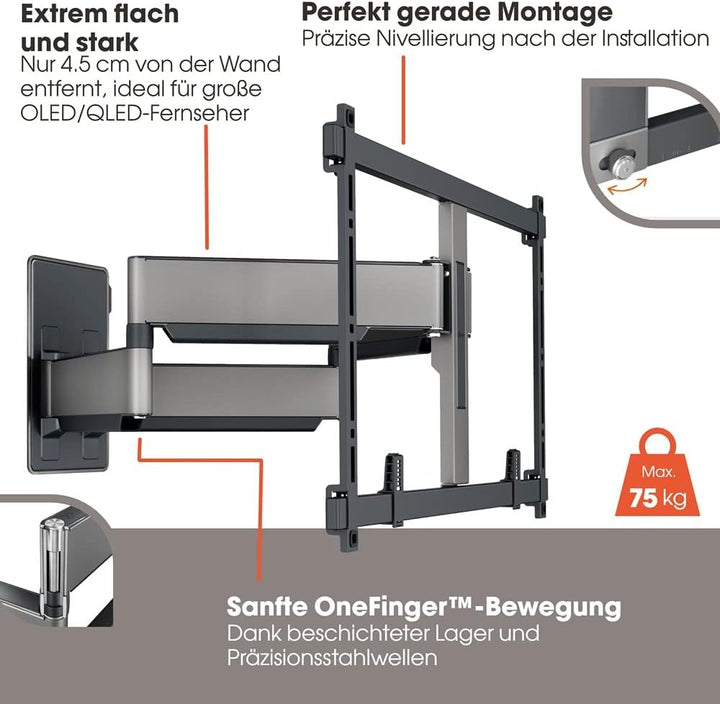 Vogel's Elite TVM 5855 Schwenkbare TV-Wandhalterung & Elite TVM 5605 Extrem Flache TV-Wandhalterung