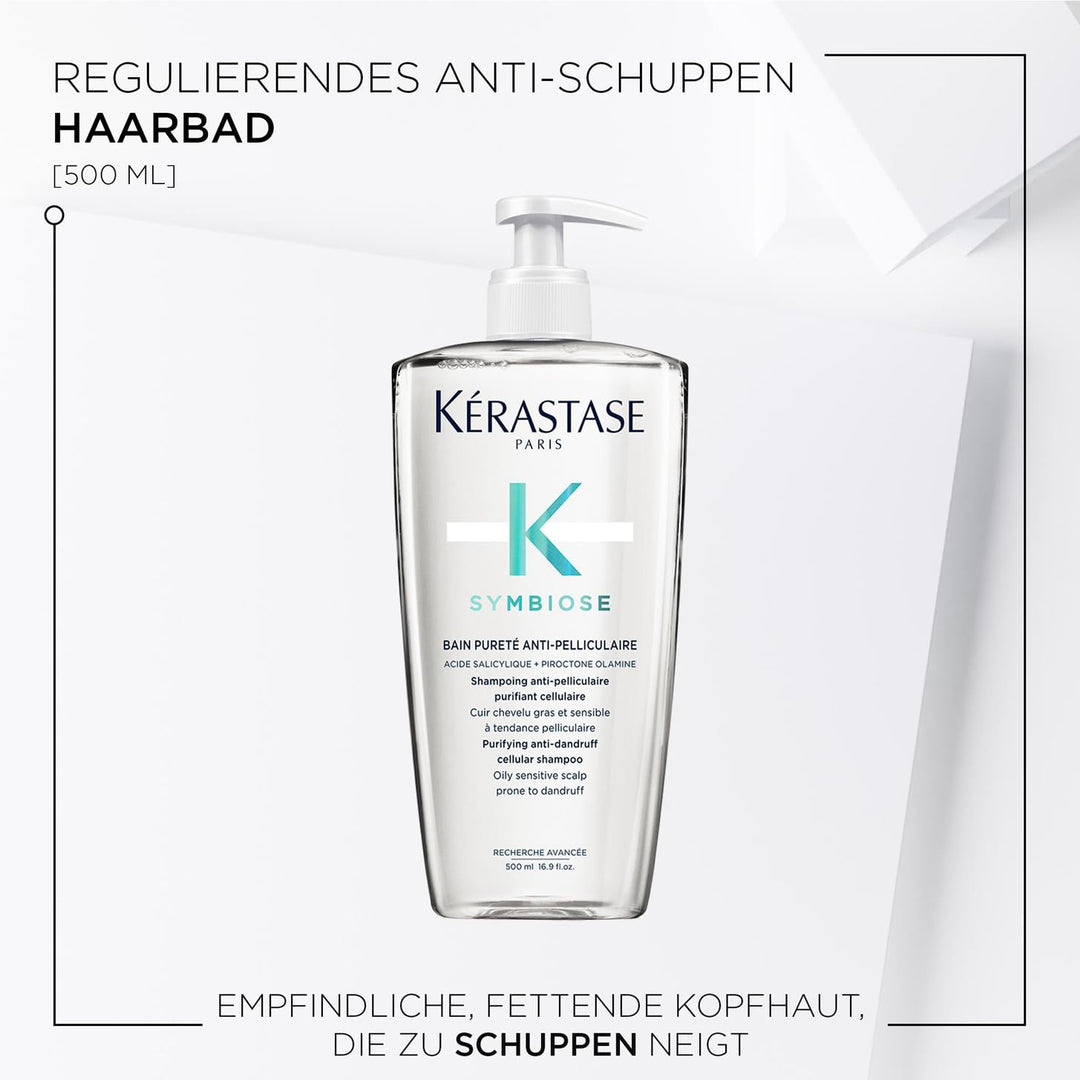 Kérastase Symbiose, Beruhigendes Anti-Schuppen Shampoo, Für fettige und empfindliche Kopfhaut, Ohne