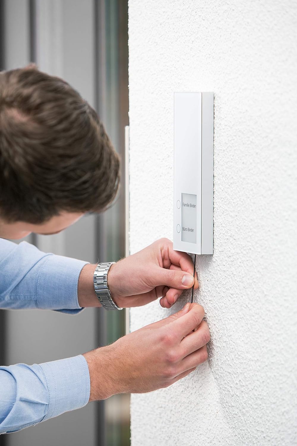 DoorLine Slim Farbe: Schwarz von Telegärtner Elektronik, Clevere Türstation, macht TK-Anlage/ FRITZ!