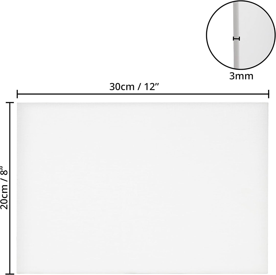 Belle Vous 28 Stk Leere Leinwände zum Bemalen – 20 x 30 cm – Vorgespannte Kleine Leinwand – Leinwand