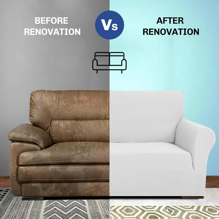 MAXIJIN Creative Jacquard Couchbezüge für 2-Sitzer, Super Stretch rutschfeste Liebessitz Sofabezug f