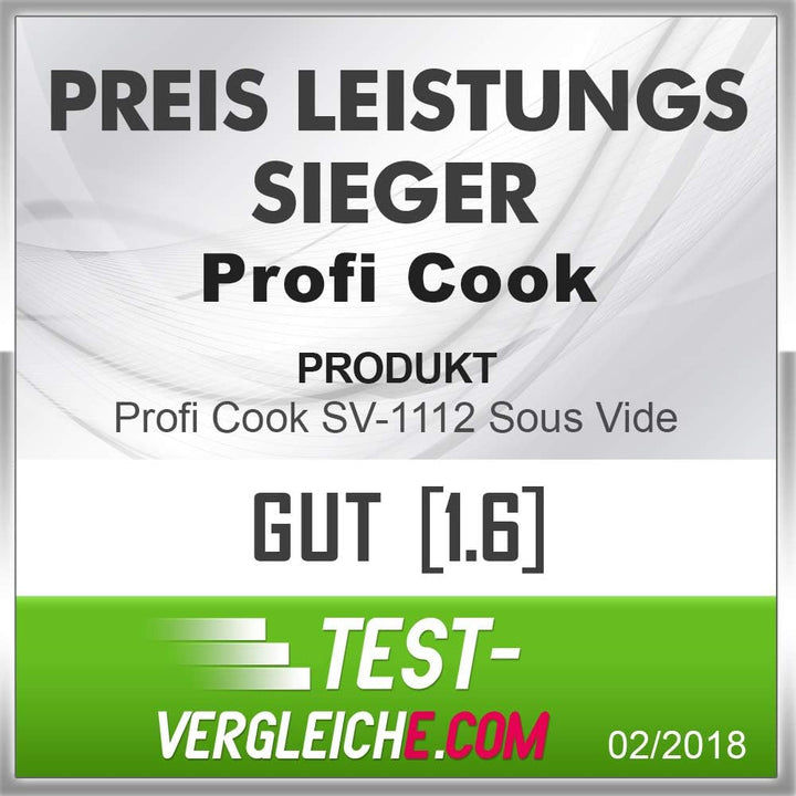 ProfiCook SV-1112 PC-SV 1112 Sous Vide Garer, punktgenaues Garen der Speisen durch elektronische Tem