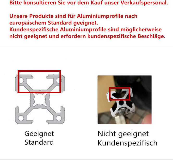 Justech 40x Eckwinkel Befestigungsmaterial für 4040 4080 Nut 8 Aluminium Extrusion Eckverbinder Alup
