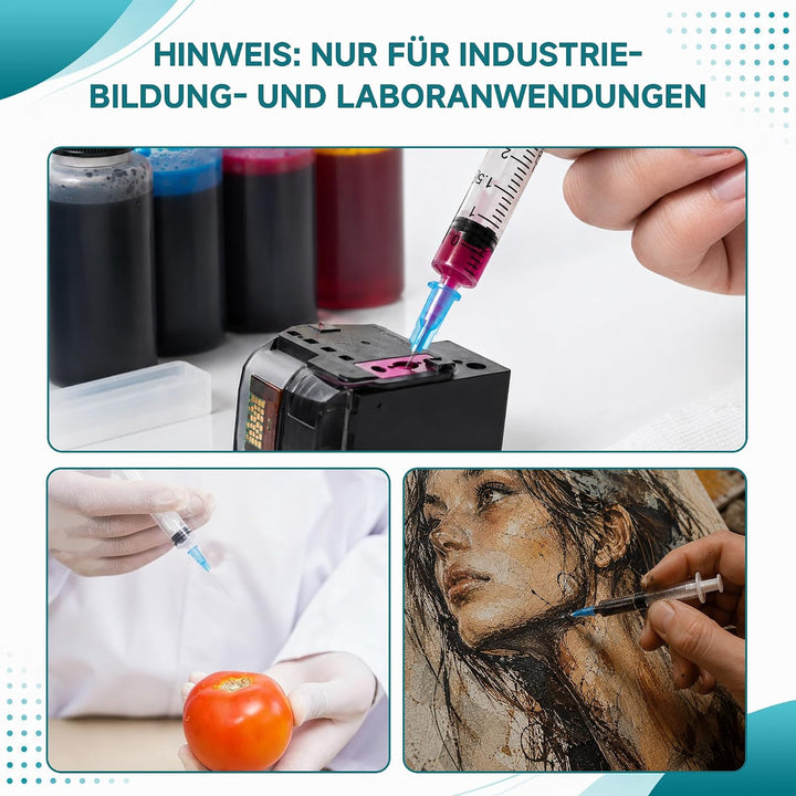 100 Stück 3ml, 23G x 1" (0.64 x 25mm), Präzisions-Messwerkzeuge | Klare Skala, Einzeln Verpackt, Für