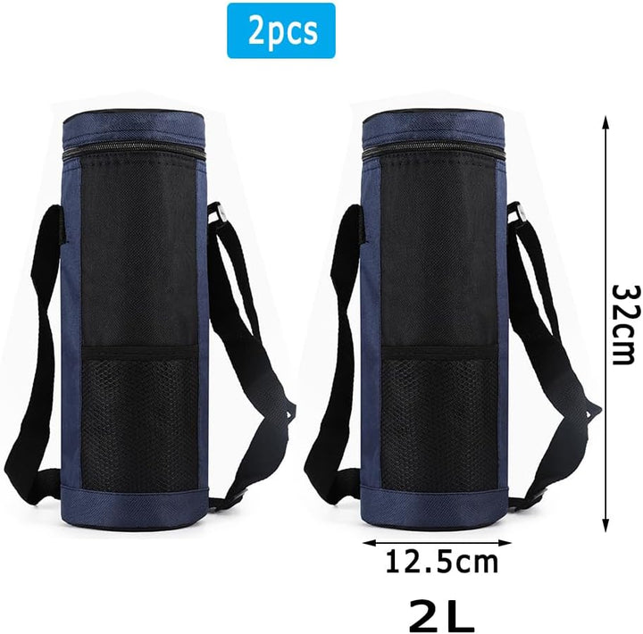 2PCS Tragetasche für Flaschen, 2 L wasserdichte Isolierte Kühltasche Oxford Tragetasche für Wasserfl