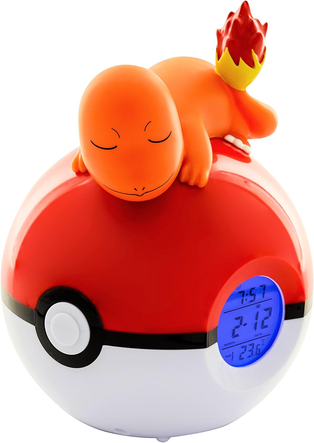 Teknofun - Leuchtender Wecker Pokémon - Salamèche Schläft Auf Einem Pokéball - Multifunktions - Gibt