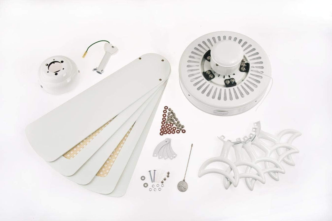 Westinghouse Lighting Deckenventilator, Ausführung in Weiss mit Wendeflügeln in Weiss/Weiss mit Ratt