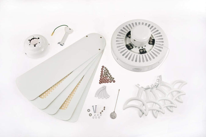 Westinghouse Lighting Deckenventilator, Ausführung in Weiss mit Wendeflügeln in Weiss/Weiss mit Ratt