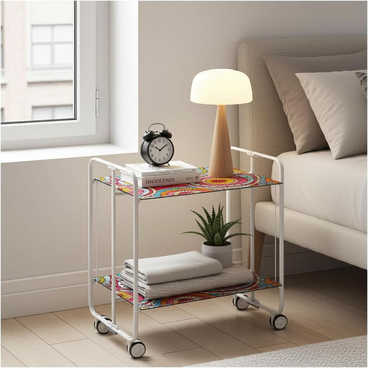 DON HIERRO - Servierwagen weiss, klappbar, 2 Böden. Rollwagen BAUHAUS-29 one size Weiss, one size We