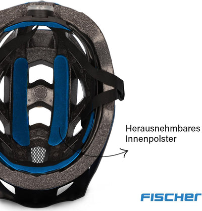 FISCHER Unisex – Erwachsene Urban Lano Fahrradhelm L/XL, 58-61 cm Blau-Gelb, L/XL, 58-61 cm Blau-Gel