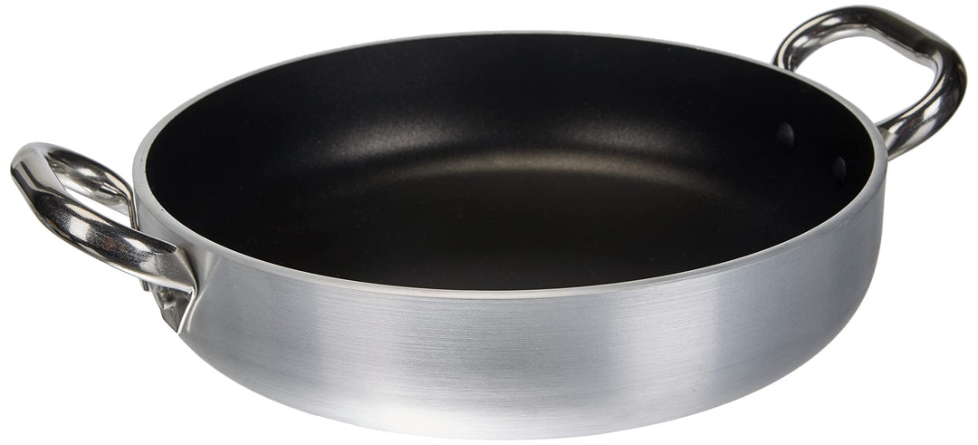Pentole Agnelli ALSA2110S28 Pfanne mit Griffen, Aluminium, Silber, 28 cm, 28 cm
