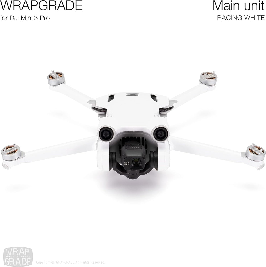 WRAPGRADE Skin Kompatibel mit DJI Mini 3 Pro (Racing White)