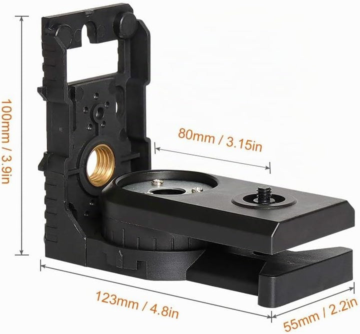 Huepar PV3 L-Form Laser Level Adapter für Kreuzlinienlaser, Magnetisch Schwenkbarem Sockel, 180 Grad
