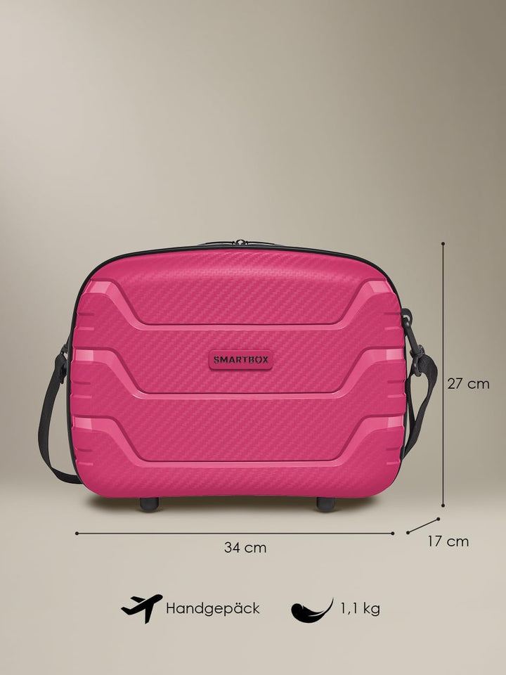 SMARTBOX Hartschalen Handgepäck Kosmetik-Koffer | Stabiles Beauty-Case mit Aufsteckfunktion | 34 x 1